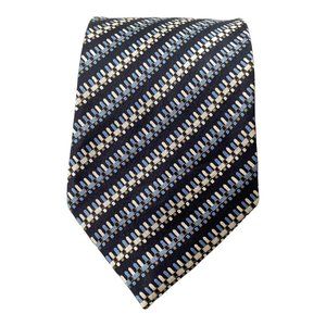 SANTOSTEFANO XL Blue Geometric Silk Tie Made In ITALY 62”/3.75” EX COND
